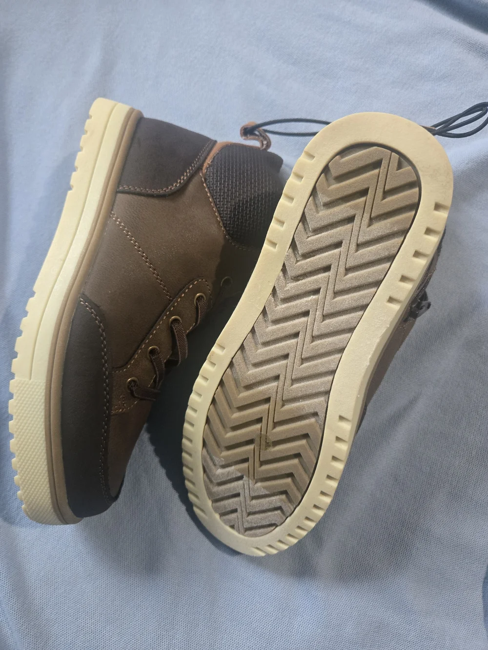 Kids' Brown Lace-Up Outdoor Boots - Comfortable Everyday Wear